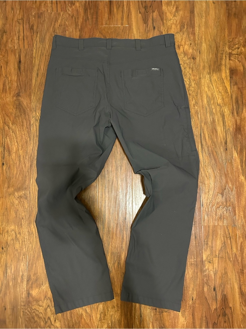 Men's Eddie Bauer Tech Pants Stretch Lightweight Moisture Wicking Comfort Grey - Picture 9 of 14
